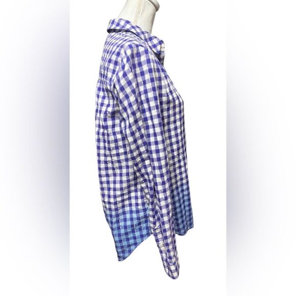 Pilcro Deb Gingham Button Down Long Sleeve Shirt - Picture 3 of 6